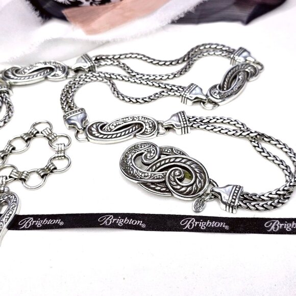 Brighton VTG Bali Hai Medium Belt Silver-plated - Picture 3 of 11